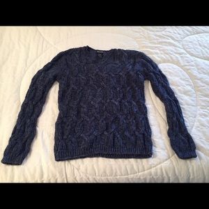 NY & Co size S Blue cable sweater